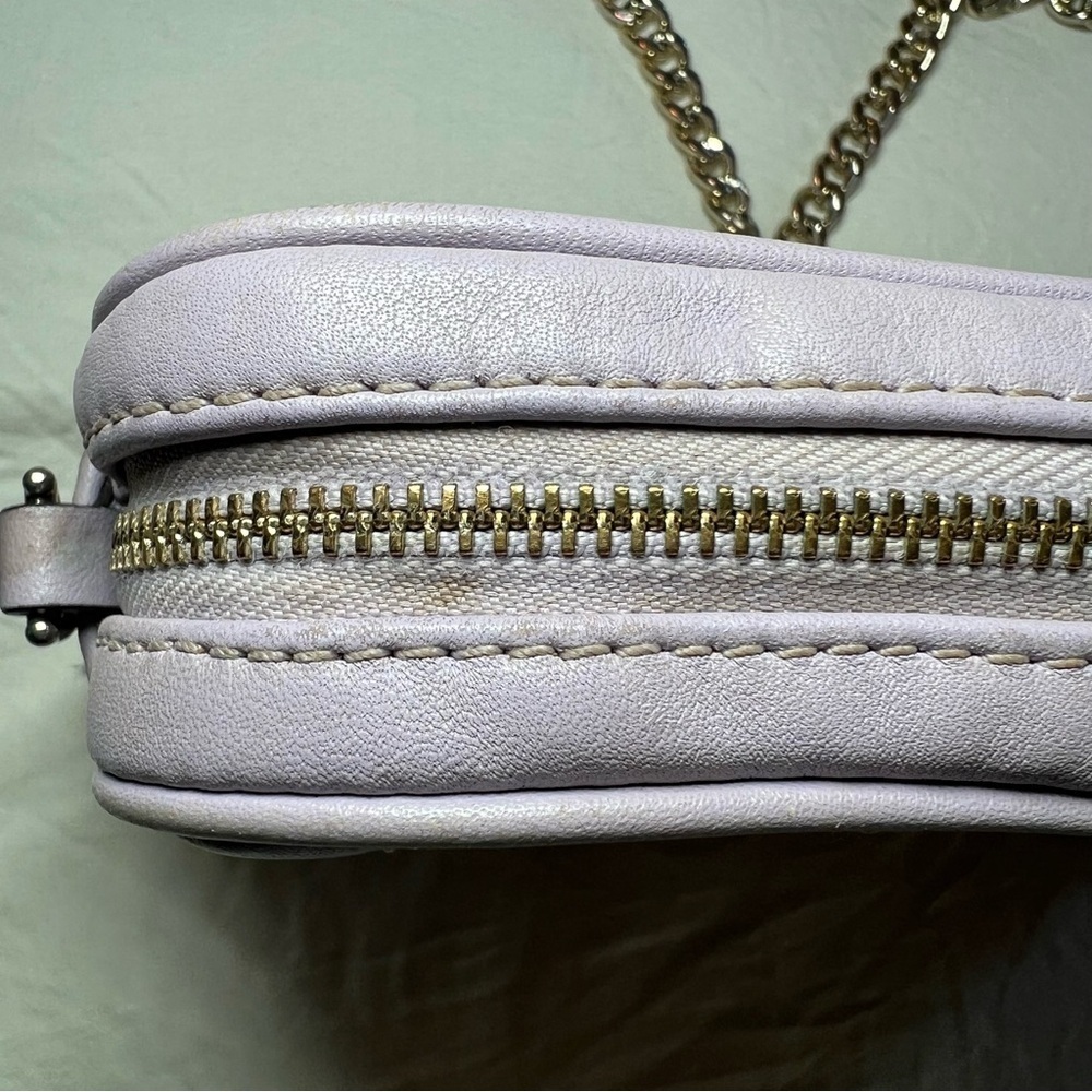 Kate Spade Carey Mini Quilted Crossbody Purse Chain Strap - Lilac / Light Purple - Picture 12 of 16
